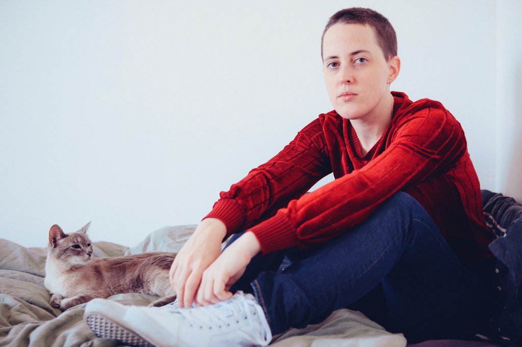 January 11, 2015 - Baltimore, MD - Musician Jana Hunter of the band Lower Dens photographed in her home (Frank Hamilton)